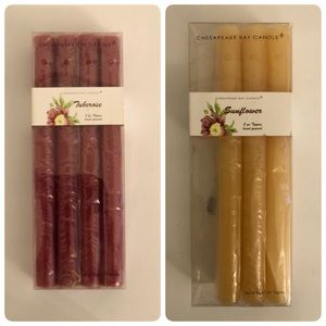 Candles Chesapeake Bay Candle 8Pk 10” & 6Pk 10”Taper Sets Red Tuberose Sunflower
